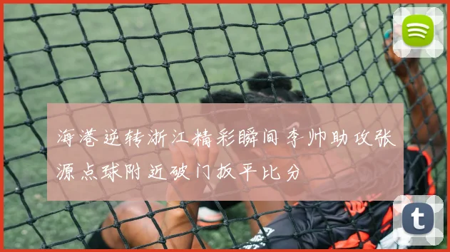 海港逆转浙江精彩瞬间李帅助攻张源点球附近破门扳平比分